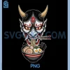 Oni Mask Ramen PNG, Japanese Demon Noodle Lover Art PNG 2 Oni Mask Ramen PNG, Japanese Demon Noodle Lover Art PNG