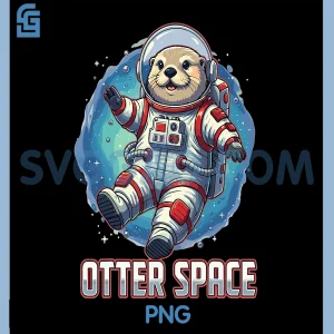 Otter Space PNG, Funny Astronaut PNG