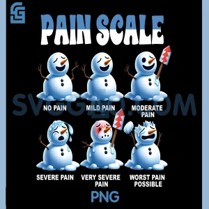 Pain Scale Snowman PNG, Nurse Medical Humor PNG, Christmas Healthcare PNG