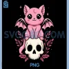 Pastel Goth Aesthetic Cute PNG, Kawaii & Creepy Bat Cat on Skull PNG 2 Pastel Goth Aesthetic Cute PNG, Kawaii & Creepy Bat Cat on Skull PNG