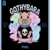 Pastel Goth Capybara PNG, Kawaii Gothic Animal Design PNG 2 Pastel Goth Capybara PNG, Kawaii Gothic Animal Design PNG