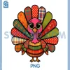 Patchwork Turkey Thanksgiving PNG, Gobble Coquette Quilt Fall PNG 1 Patchwork Turkey Thanksgiving PNG, Gobble Coquette Quilt Fall PNG