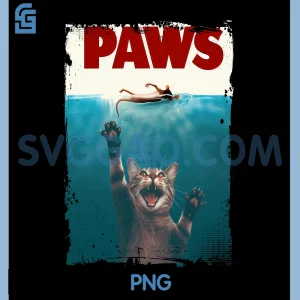Paws Kitten Meow Parody PNG, Funny Cat Lover PNG, Cute Cat PNG
