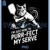 Pickleball Cat PNG, Meow at The Net PNG 2 Pickleball Cat PNG, Meow at The Net PNG