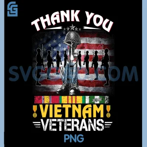 Proud Vietnam Veteran US Flag PNG, Thank You Vietnam Veterans PNG