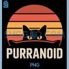Purranoid Cat Cute PNG, Peeking Pillow Fun PNG