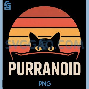 Purranoid Cat Cute PNG, Peeking Pillow Fun PNG