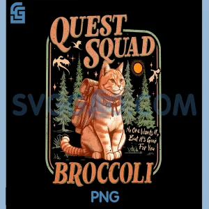 Quest Fantasy Squad PNG, Broccoli Cat PNG