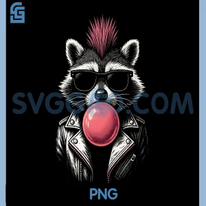 Raccoon Rock Music PNG, Funny Raccoon PNG