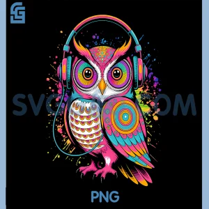 Rave Rainbow Owl House EDM PNG, Festival Raver Animal EDC PNG