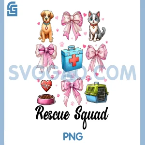 Rescue Squad PNG, Animal Rescue Dog PNG, Cat Adopt Coquette PNG