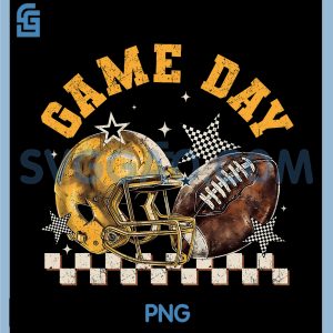 Retro Checkered Yellow PNG, Game Day 2025 Football Sports PNG