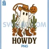 Retro Cowboy Ghost PNG, Howdy Cowgirl Halloween PNG