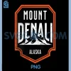 Retro Mount Denali PNG, SouvenirMt. Denali PNG