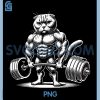 Scottish Fold Cat PNG, Lifting Weights PNG