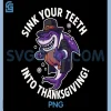 Sink Your Teeth into Thanksgiving PNG, Funny Shark Turkey Fall PNG