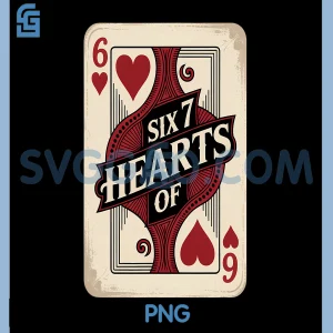 Six 7 Hearts of Playing PNG, Card Poker Casino Retro PNG