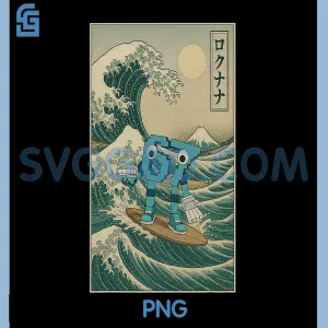 Six Seven 6 7 Great Wave Off Kanagawa PNG, 67 Brainrot Meme PNG