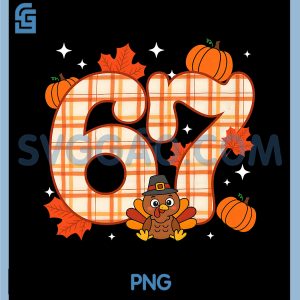 Six Seven 67 Meme PNG, Thanksgiving Turkey PNG