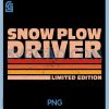 Snow Plow Driver PNG, Retro Sunrise PNG