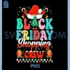 Friday Shopping Crew PNG, Christmas Lights Black Shopping Family PNG