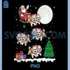 Xmas Tree Lights Funny PNG, Santa Riding Shih Tzu Dog Christmas PNG