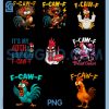 F-Caw-F Funny Chicken PNG Bundle, Humor Quote Rooster Meme Bundle PNG