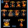Retro F-Caw-F Shocked Chicken PNG Bundle, Funny Rooster Saying Meme Bundle PNG