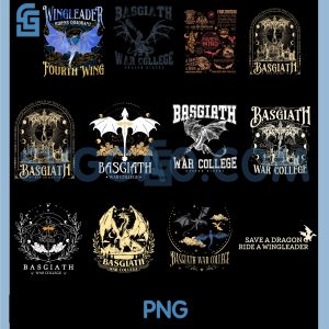 Basgiath War College PNG Bundle, Fourth Wing Dragon Rider Wingleader Art PNG Bundle