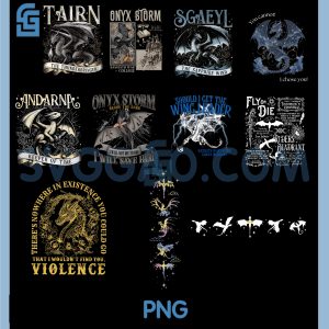 Fly or Die PNG Bundle, Basgiath War College Fourth Wing Dragon Bundle PNG