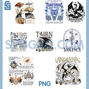 Tairn Andarna PNG Bundle, Fourth Wing Dragon Rider Printable Art Bundle PNG