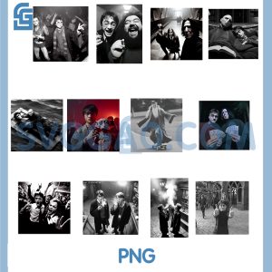 Magic Academy Selfie PNG Bundle, Wizard Friends Vintage Photo Bundle PNG
