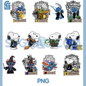 Wizard Puppy & Alien PNG Bundle, Magic Academy Badge Designs Bundle PNG
