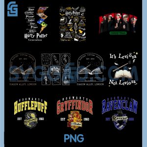 Harry Potter Generation PNG Bundle, Iconic Books, Spells & Symbols Set Bundle PNG