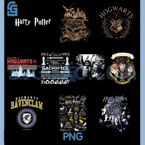 Harry Potter Logo PNG Bundle, Classic Wizarding World Text Design Bundle PNG