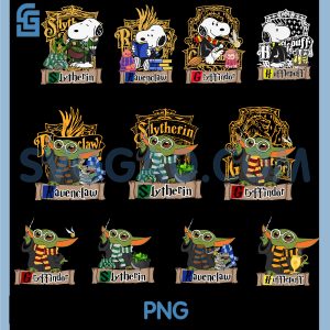 Baby Yoda Ravenclaw Wizard PNG Bundle, Hogwarts Blue House Grogu Study Art PNG Bundle