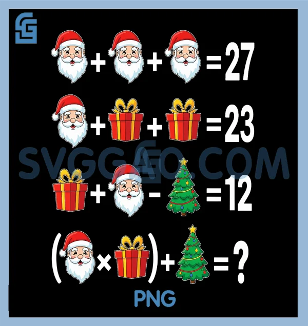 67 Math Teacher PNG, Christmas Meme Six Seven PNG, Quiz Equation Xmas ...