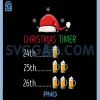 Christmas Timer Funny PNG, Drinking Countdown Beer Humor PNG