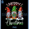 Cute Gnomes Merry Christmas PNG, Light Family Gnome Xmas Matching PNG