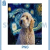 Cute Goldendoodle PNG, Van Gogh PNG 2 Cute Goldendoodle PNG, Van Gogh PNG
