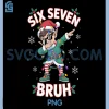 Dabbing Elf Six Seven Bruh PNG, Christmas 67 Meme Xmas PNG