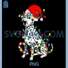 Dalmatian Dog Christmas PNG, Lights Santa Xmas PNG, Pet Dog Lover PNG