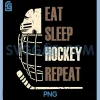 Eat Sleep Hockey Repeat PNG, Funny Mask Stick PNG, Ice Hokey Player PNG