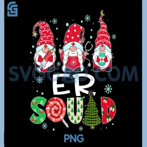 ER Squad Gnome Nurse PNG, Stethoscope Funny PNG, Christmas Pine Plaid PNG