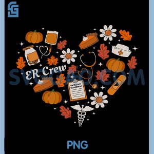 Fall Emergency Department PNG, Leaves Heartbeat Thanksgiving ER PNG