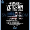Female Veteran with Three Sides PNG, Veteran Honor & Proud PNG 1 Female Veteran with Three Sides PNG, Veteran Honor & Proud PNG