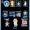 Bluey Aunt Trixie Cool Club PNG Bundle, Cute Trixie Character Family Art PNG Bundle
