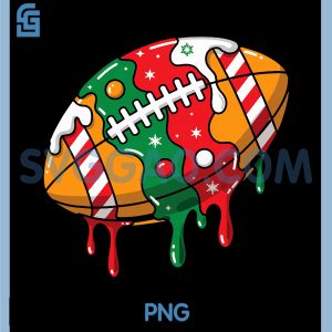 Football Christmas Drip, Christmas Football PNG