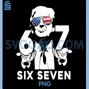 Funny 67 Six Seven PNG, Trump Meme PNG