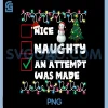 Funny Christmas Checklist Naughty PNG, Nice Attempt was Made PNG